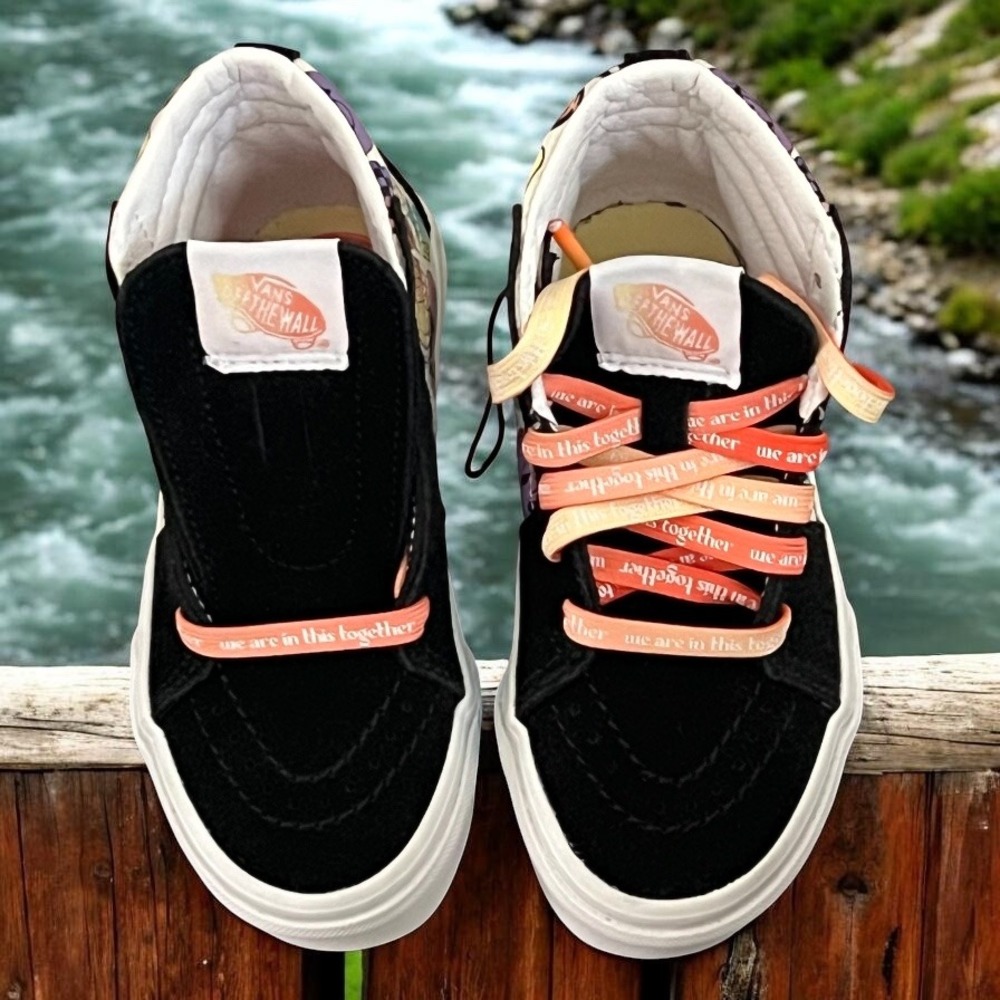 Vans Sk8-Hi Cultivate Care Kids 10.5 Black Multi High Top Sneakers VN000D5F8C3